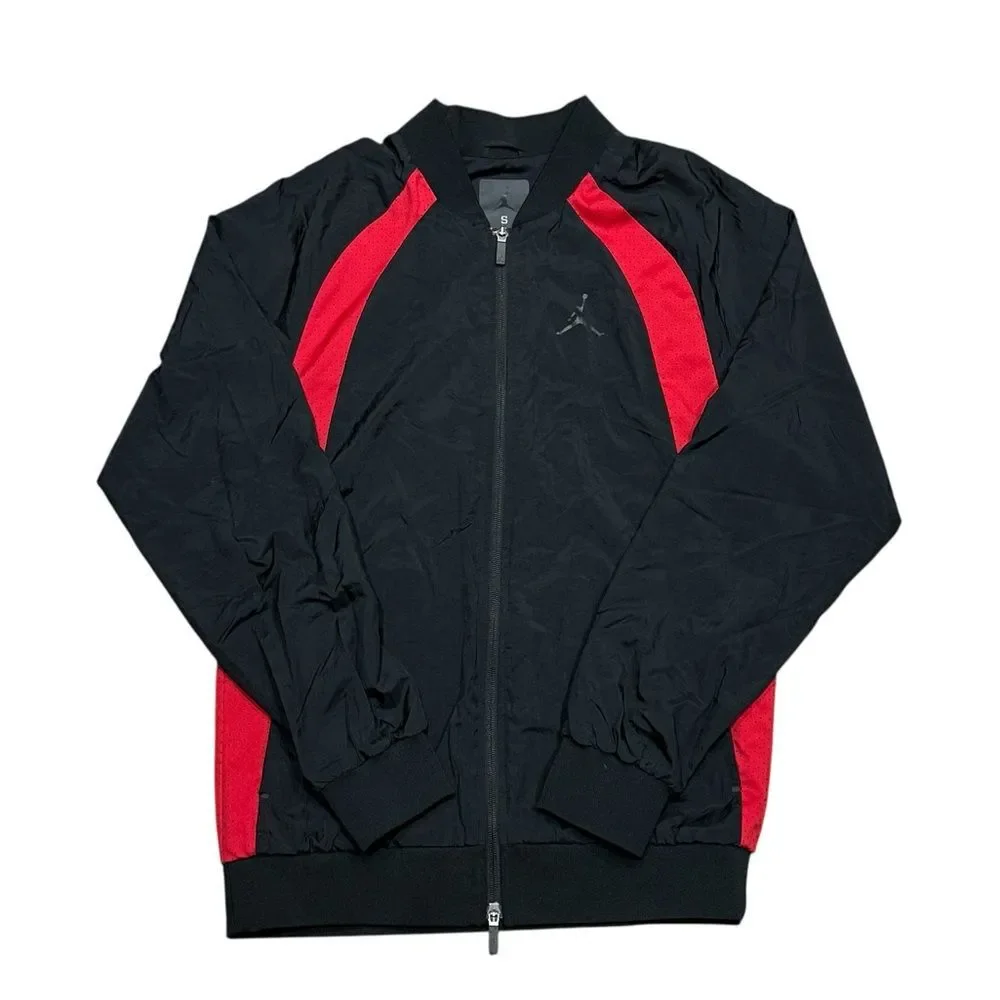 Nike Air Jordan JSW Wings Black Red Woven Vented Jacket 843100-016 Men’s Sz S